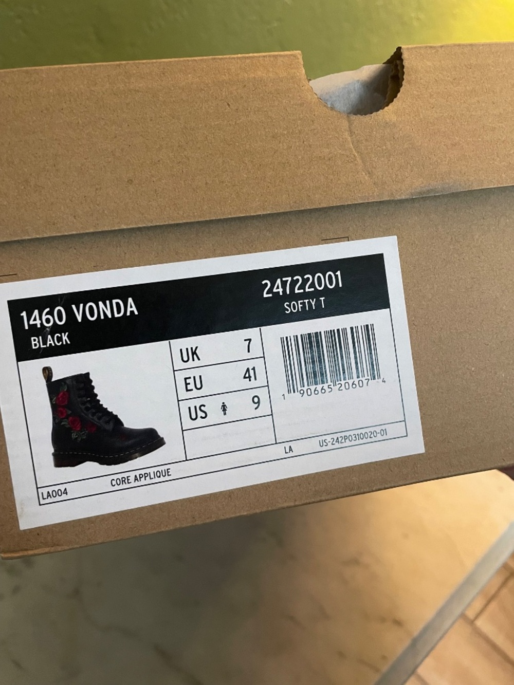 1460 VONDA FLORAL LEATHER LACE UP BOOTS - Picture 7 of 7